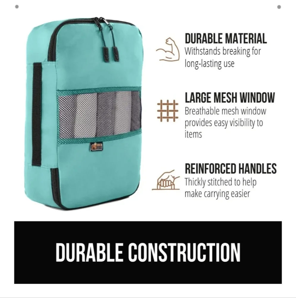 Turquoise Packing Cube Set - Picture 4 of 6